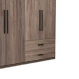 Dulap cu 4 usi Edritte cu sertare nuc, deschis, 160x52x195 cm
