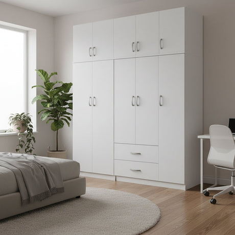 Dulap Athos I cu 5 usi si loft, 170x42x240 cm
