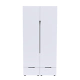 Dulap cu doua usi Afina, Alb Lucios, 100x57x213 cm