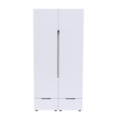 Dulap cu doua usi Afina, Alb Lucios, 100x57x213 cm, perspectiva suplimentara