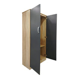 Dulap Athos cu 2 usi, 80x42x180 cm - Sonoma-Antracit