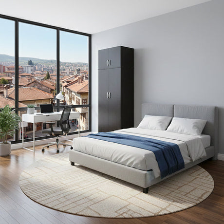 Dulap Athos cu 2 usi si loft, 80x42x240 cm