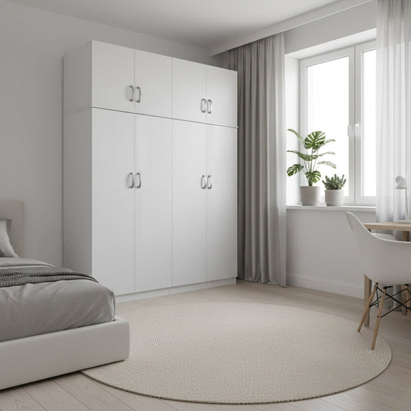 Dulap Athos I cu 4 usi si loft, 160x42x240 cm