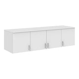 Dulap cu patru uși și sertare Royal, Lemn, Alb, 200x58x230 cm