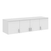 Dulap cu patru uși și sertare Royal, Lemn, Alb, 200x58x230 cm, detaliu produs