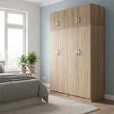 Dulap Athos I cu 4 usi si loft, 160x42x240 cm - Stejar