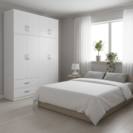 Dulap Athos cu 4 usi si loft, 160x42x240 cm