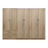 Dulap Athos I cu 6 usi, 240x42x180 cm - Stejar