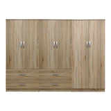Dulap Athos cu 6 usi, 240x42x180 cm - Stejar