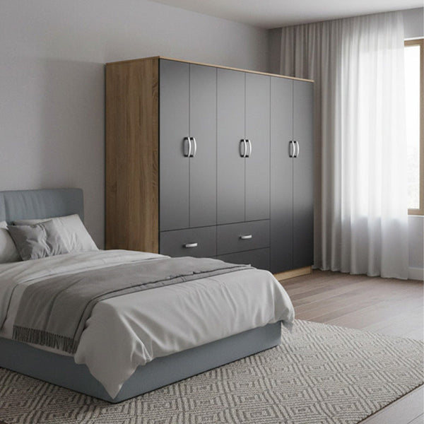 Dulap Athos cu 6 usi, 240x42x180 cm