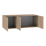 Dulap cu trei uși Royal, Loft, lemn, Alb, 150x58x53 cm - Stejar