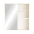 Dulap de baie Bagno cu oglinda, Alb, 60x14x64 cm, detaliu produs