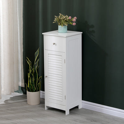 Dulap de baie Chesy, MDF, Alb, 32x30x87 cm, detaliu produs