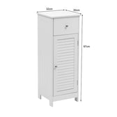 Dulap de baie Chesy, MDF, Alb, 32x30x87 cm, imagine produs 9