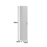 Dulap de baie Column-cabinet Anira, Alb, 30x30x180 cm