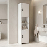 Dulap de baie Column-cabinet Perlina, Alb, 40x32x175 cm