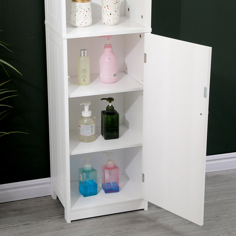 Dulap de baie Desilia, MDF, Alb, 37x30x160 cm, imagine produs 6