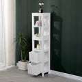 Dulap de baie Kelby, MDF, Alb, 30x30x144 cm, imagine ambient