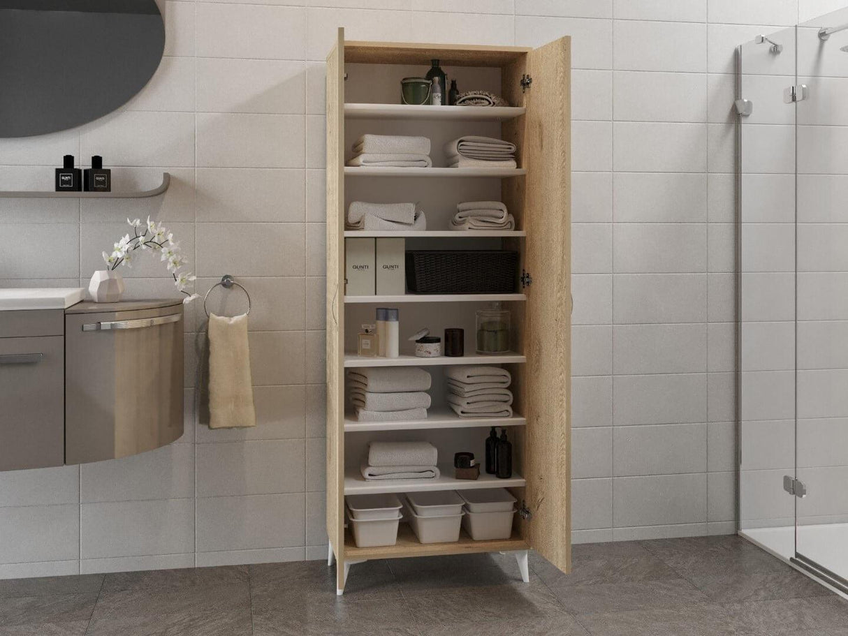 DULAP de baie Marmara - Oak, Stejar, 37x190x70 cm