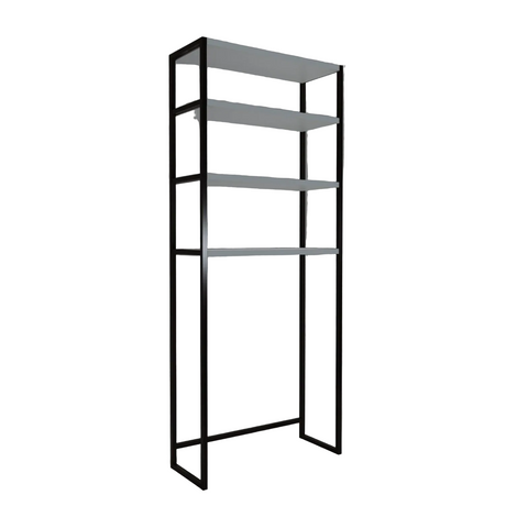 Dulap De Baie Salzgitter cu 4 Rafturi si cadru Metal, Alb, 54x150x18 cm