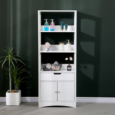 Dulap de baie Sejo, MDF, Alb, 60x33x154 cm, imagine produs 4