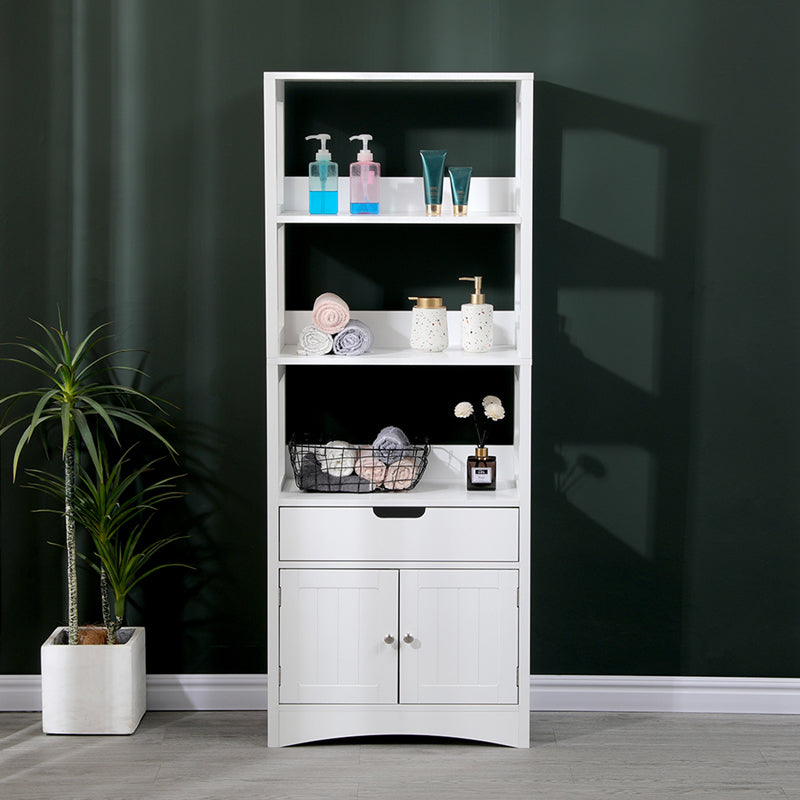 Dulap de baie Sejo, MDF, Alb, 60x33x154 cm, imagine produs 4
