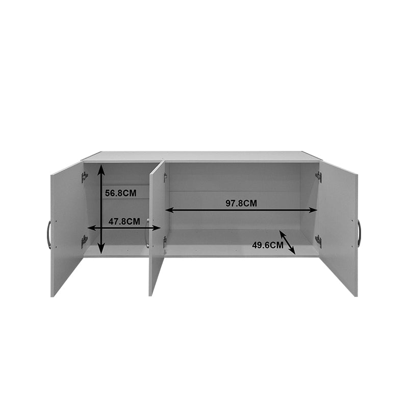 Dulap de haine Alvia, 3 usi, cu extensie superioara, 150x51x240 cm - Sonoma