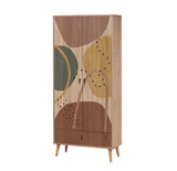 Dulap de Haine City Wardrobe, Multicolor, 80x190x45 cm