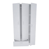 Dulap de Haine Gabi cu 3 usi si umeras, Alb, 90 x 170 x 40 cm
