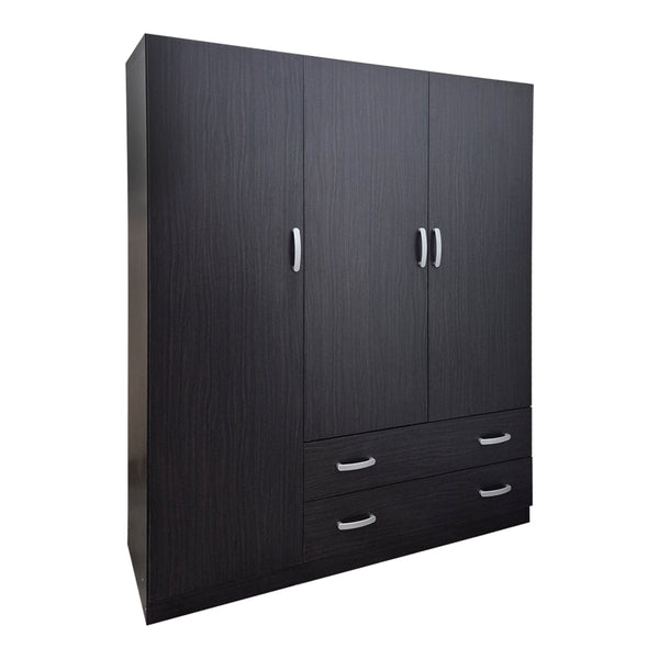 Dulap de haine Three-leaf wardrobe cu 2 drawers Alvia, Diverse culori, 150x51x180cm