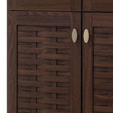 Dulap de pantofi Mantam 4 usi, 24 - 30 de perechi, Sonoma - Nuc, 78x40x170 cm - Nuc