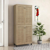 Dulap de pantofi Mantam 4 usi, 24 - 30 de perechi, Sonoma - Nuc, 78x40x170 cm - Sonoma