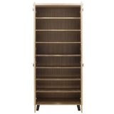 Dulap de pantofi Mantam 4 usi, 24 - 30 de perechi, Sonoma - Nuc, 78x40x170 cm - Sonoma