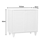 Dulap pantofi Ronan, 71x35x66 cm - Alb