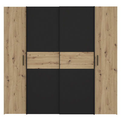 Dulap dormitor Bekerk, Maro inchis, 200x62x190 cm, detaliu produs