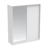 Dulap dormitor cu 2 usi glisante cu oglinda Aparador, Sonoma, 180x60x220 cm - Alb