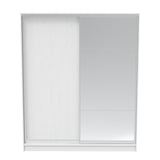 Dulap dormitor cu 2 usi glisante cu oglinda Aparador, Sonoma, 180x60x220 cm - Alb