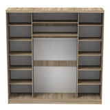 Dulap dormitor cu 2 usi glisante cu oglinda Aparador, Sonoma, 240x60x240 cm - Stejar