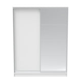 Dulap dormitor cu oglinda Korredor, Alb, 160x60x220 cm - Alb