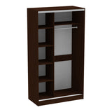 Dulap Korredor cu usi glisante si oglinda, 120x60x220 cm - Nuc