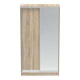 Dulap dormitor cu usi glisante si oglinda Korredor, Sonoma, 120x60x220 cm - Stejar