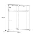 Dulap dormitor Noez, Stejar, 170x61x190 cm, detaliu produs