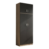 Dulap Athos cu 2 usi si loft, 80x42x240 cm - Sonoma-Antracit