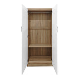 Dulap Athos cu 2 usi, 80x42x180 cm - Sonoma-Alb