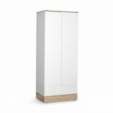 Dulap Haine Adore Base, 2 usi cu sertar si umeras, Alb, 80x198x52 cm