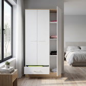 Dulap Haine Adore Base, 3 usi, 1 sertar, Alb, 103 x 198 x 52 cm
