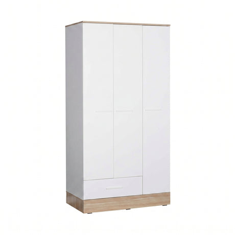 Dulap Haine Adore Base, 3 usi, 1 sertar, Alb, 103x198x52 cm