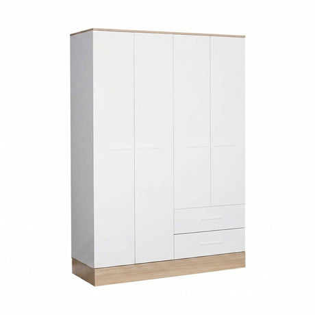 Dulap Haine Adore Base, 4 usi, 2 sertare, Alb, 137 x 198 x 52 cm