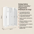Dulap Haine Adore Country, 3 usi, Alb, 103x199x51 cm, detaliu produs