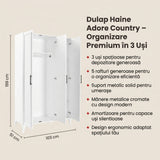 Dulap Haine Adore Country, 3 usi, Alb, 103x199x51 cm